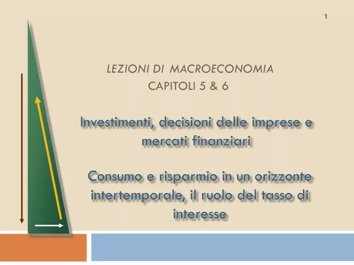 lezioni di macroeconomia capitoli 5 6