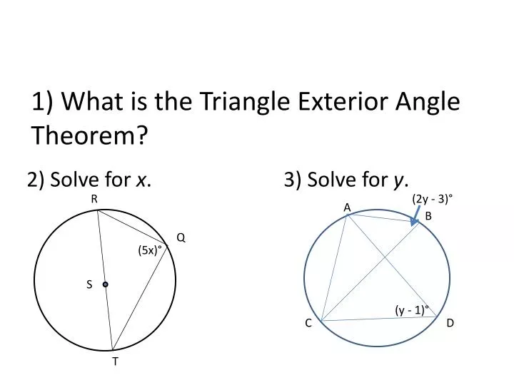 1 what is the triangle exterior angle theorem