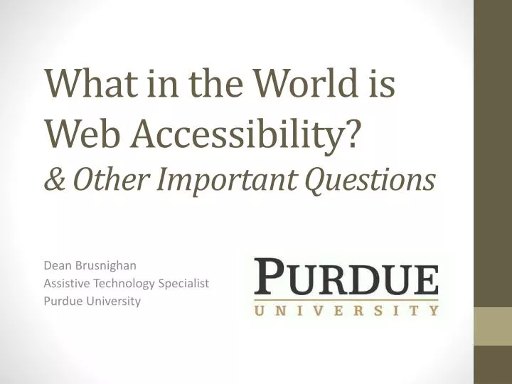 what in the world is web accessibility other important questions