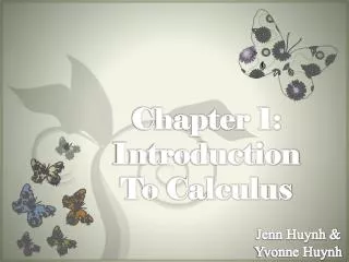 Chapter 1: Introduction To Calculus