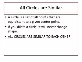 All Circles are Similar