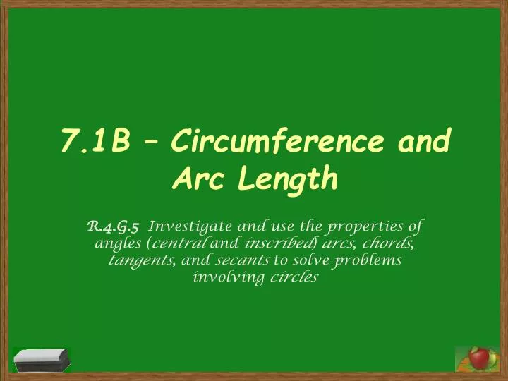 7 1b circumference and arc length
