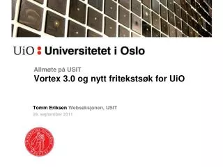 Allmøte på USIT