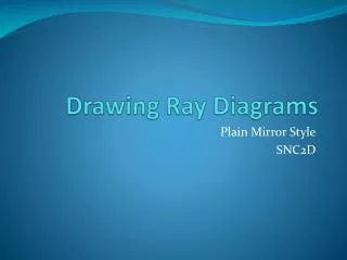 Drawing Ray Diagrams