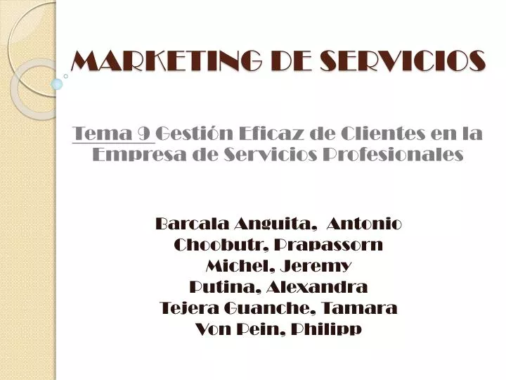 marketing de servicios