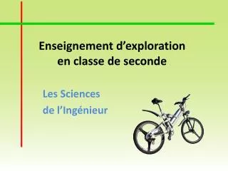 enseignement d exploration en classe de seconde