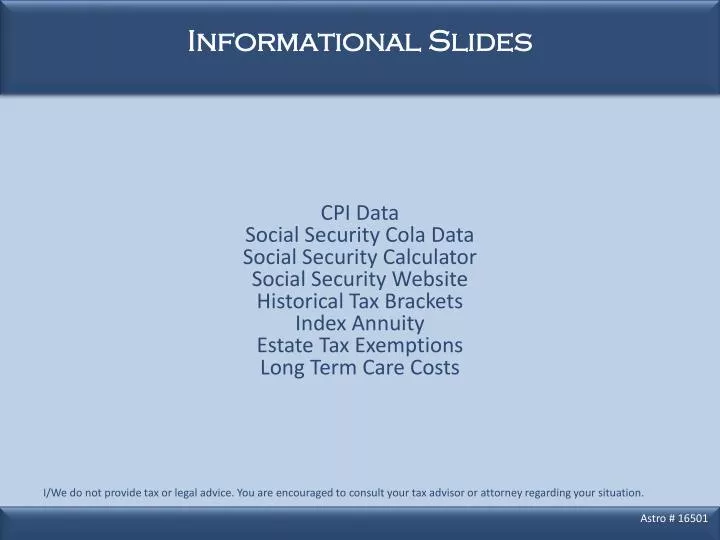 informational slides