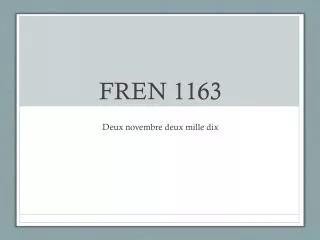 FREN 1163