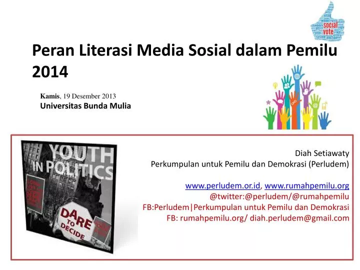 peran literasi media sosial dalam pemilu 2014