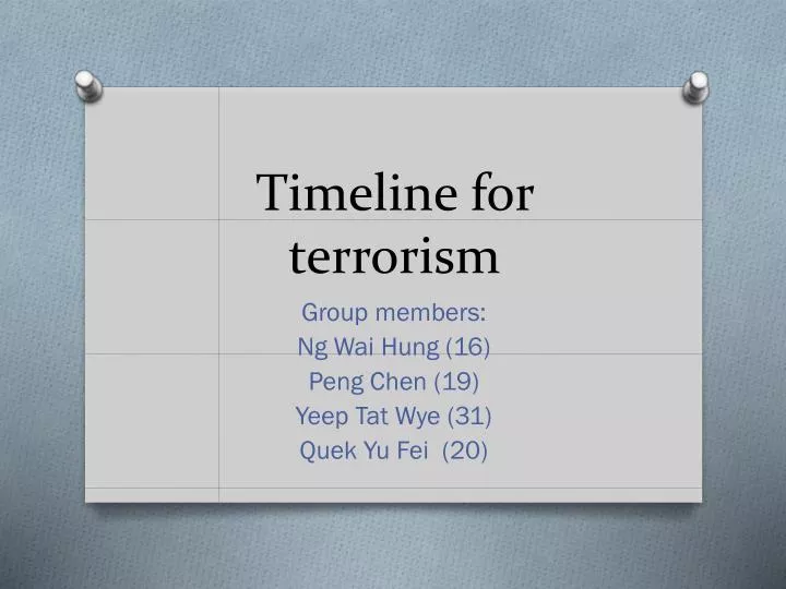 timeline for terrorism