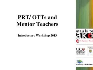 PRT/ OTTs and Mentor T eachers