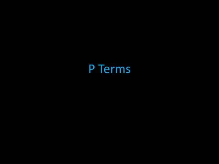 p terms