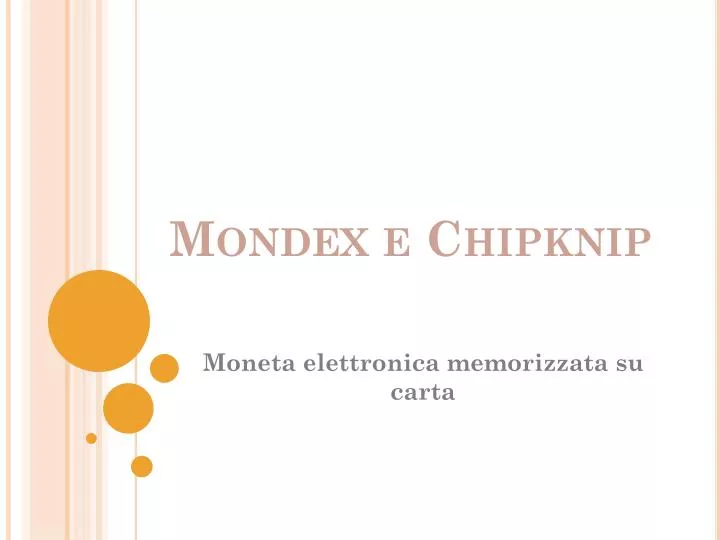 mondex e chipknip