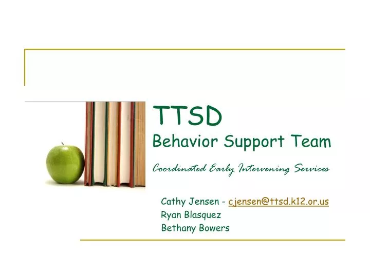 ttsd behavior support team