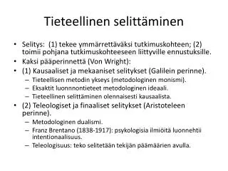 tieteellinen selitt minen