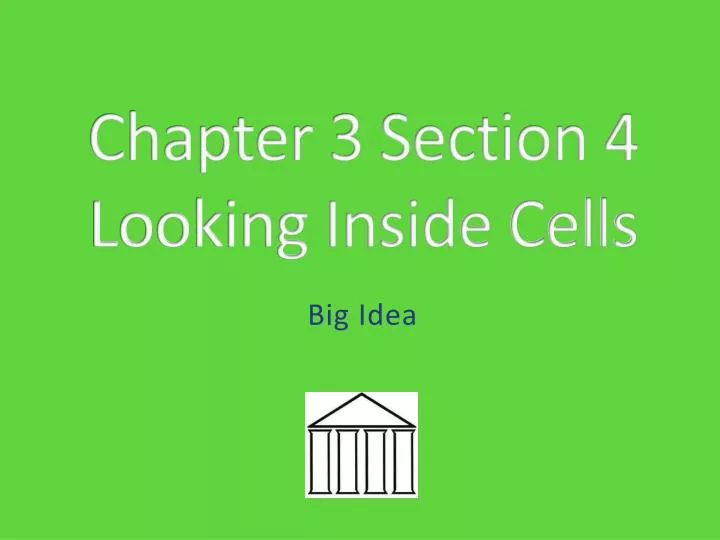 chapter 3 section 4 looking inside cells