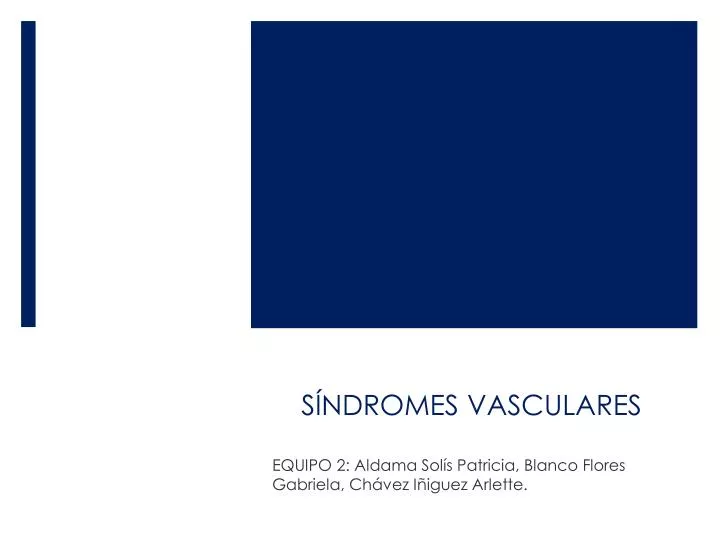 s ndromes vasculares