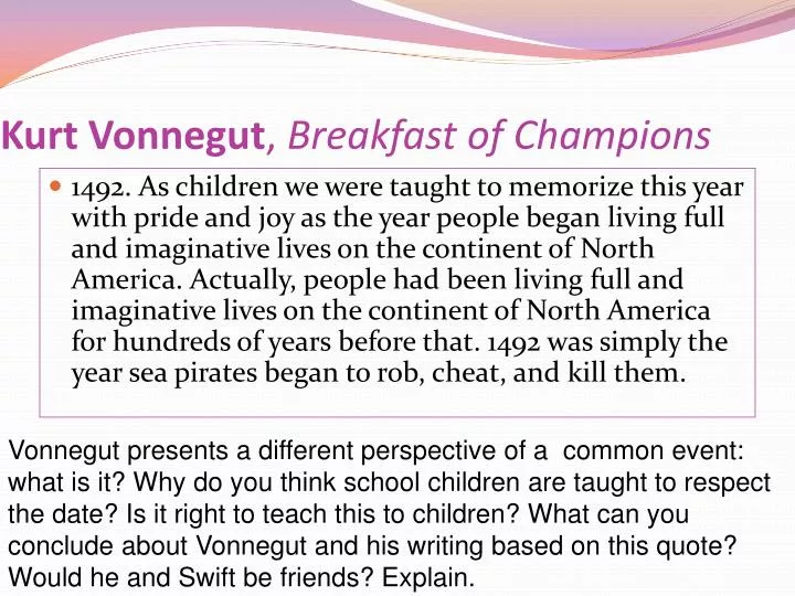 kurt vonnegut breakfast of champions