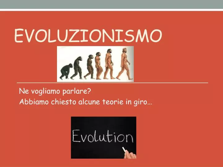 evoluzionismo