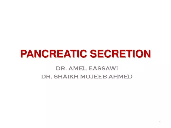pancreatic secretion