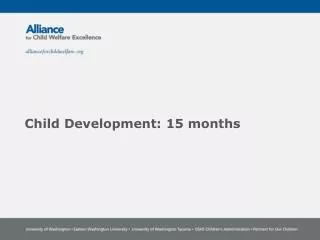 Child Development: 15 months