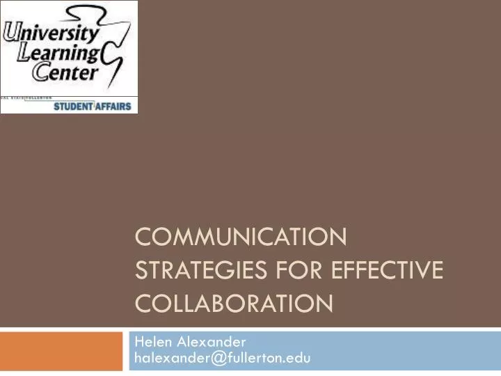 communication strategies for effective collaboration