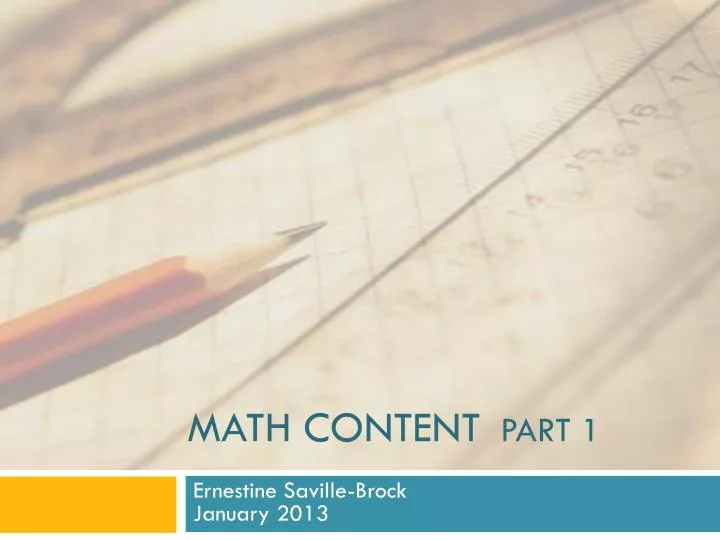 math content part 1