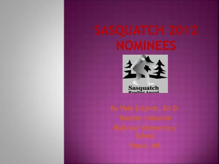 sasquatch 2012 nominees