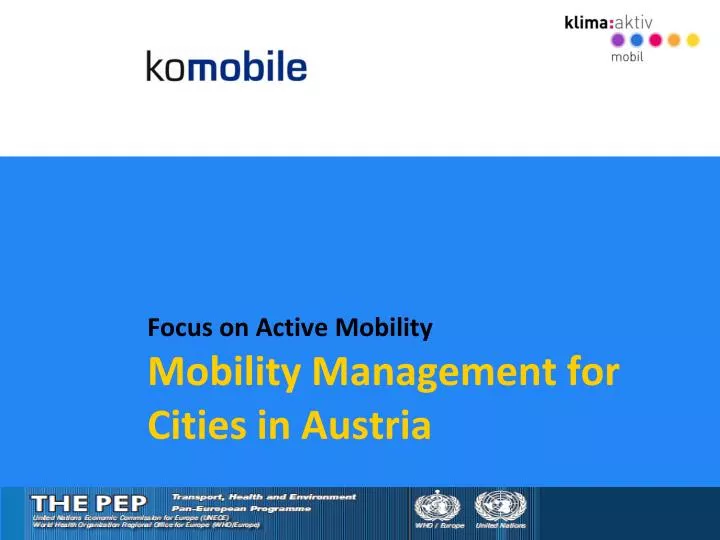 focus on active mobility mobility management for cities in austria