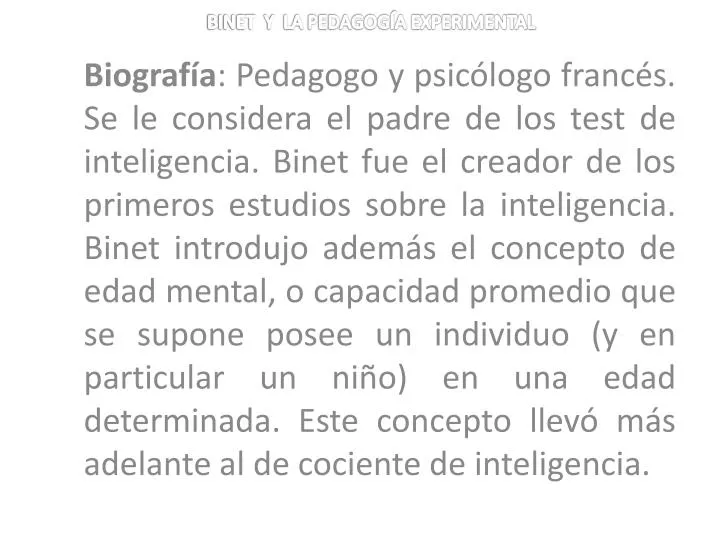 binet y la pedagog a experimental