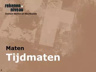 maten tijdmaten