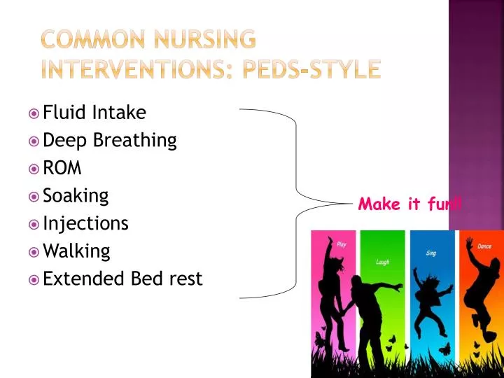 common nursing interventions peds style