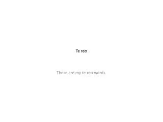 te reo