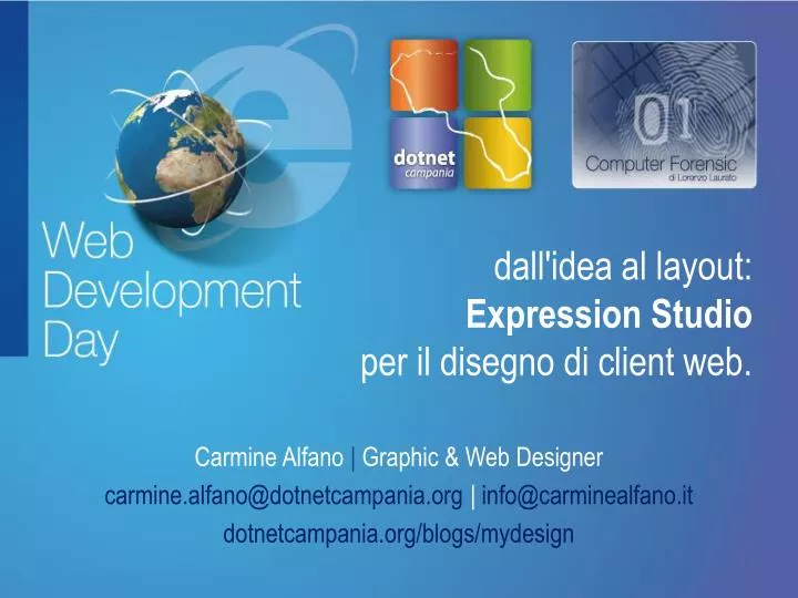 dall idea al layout expression studio per il disegno di client web