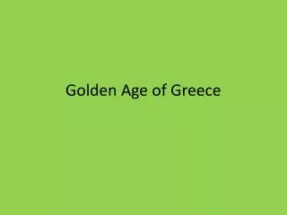 Golden Age of Greece