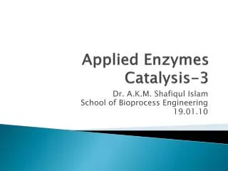 Applied Enzymes Catalysis-3