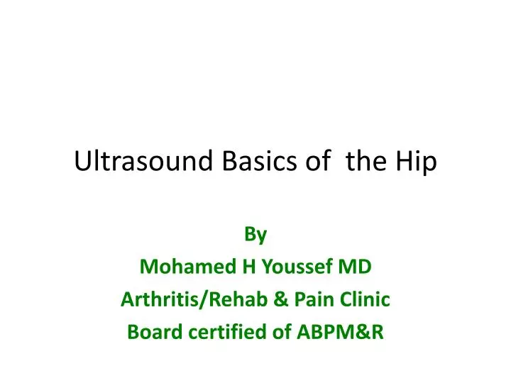ultrasound basics of the hip