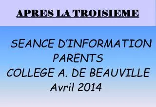 apres la troisieme