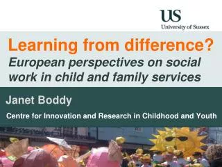 Learning from difference? European perspectives on social work in child and family services