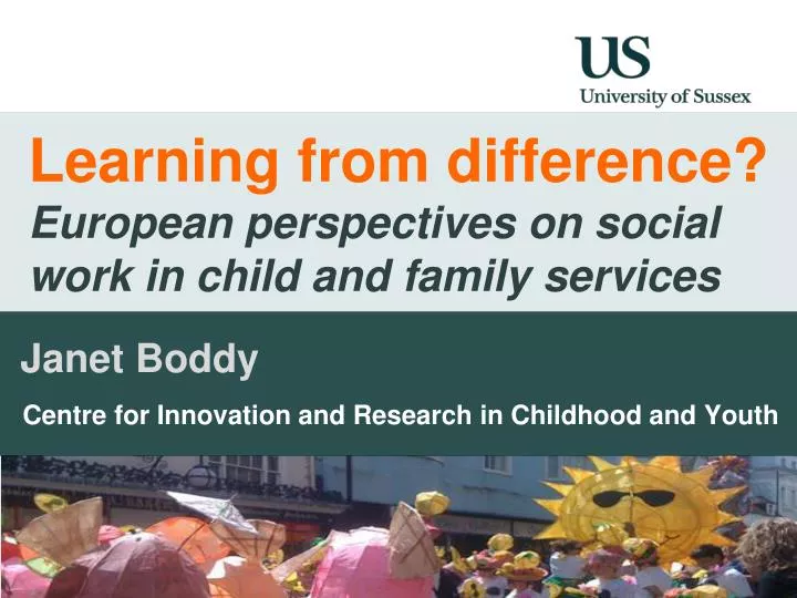 learning from difference european perspectives on social work in child and family services