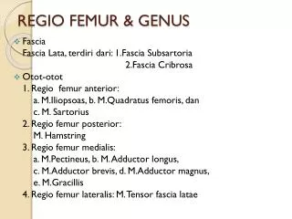 regio femur genus