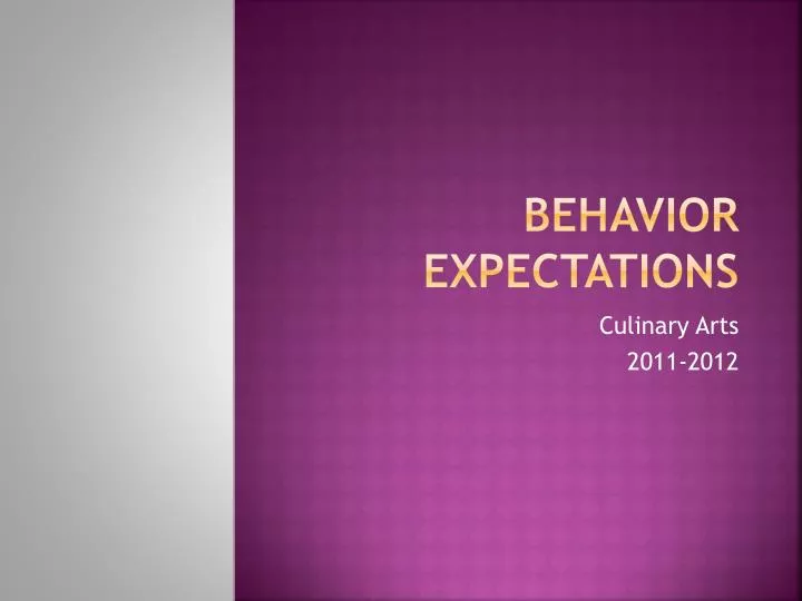 behavior expectations