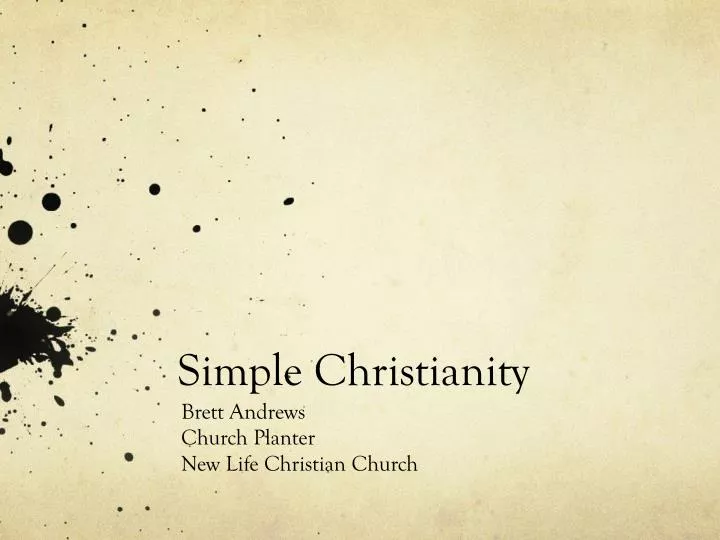 simple christianity