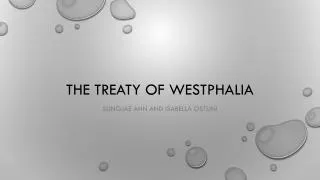 The treaty of Westphalia