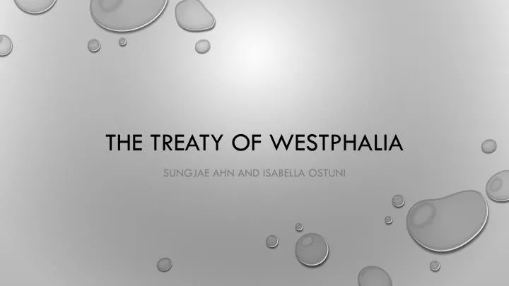 the treaty of westphalia