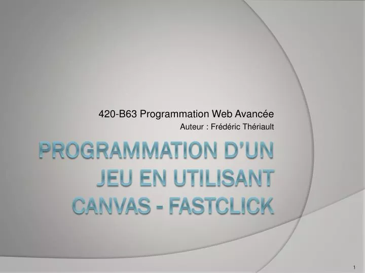 420 b63 programmation web avanc e auteur fr d ric th riault