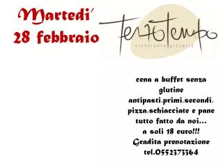martedi 28 febbraio