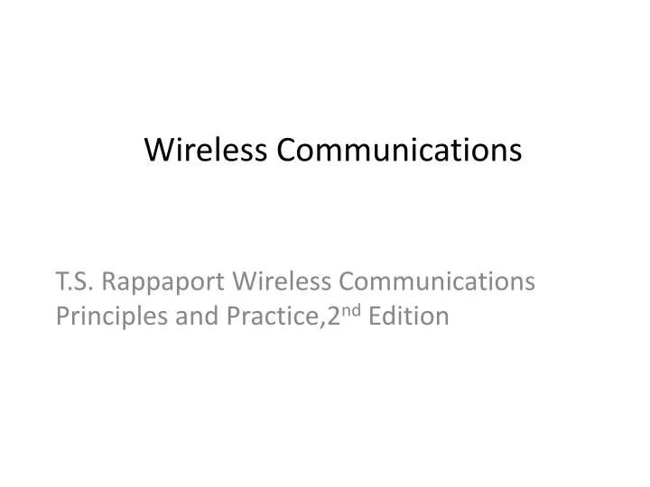 wireless communications