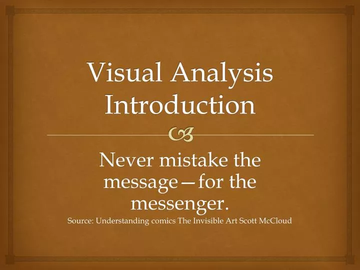 visual analysis introduction