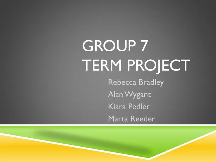 group 7 term project